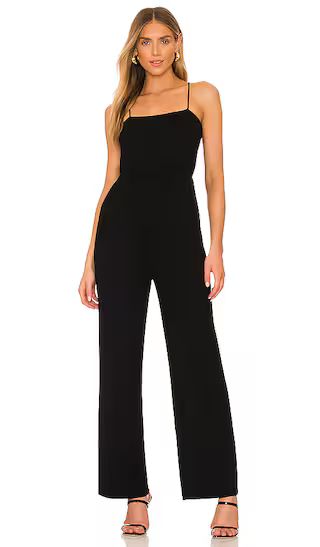 Alice Straight Neck Jumpsuit in Black | Revolve Clothing (Global)
