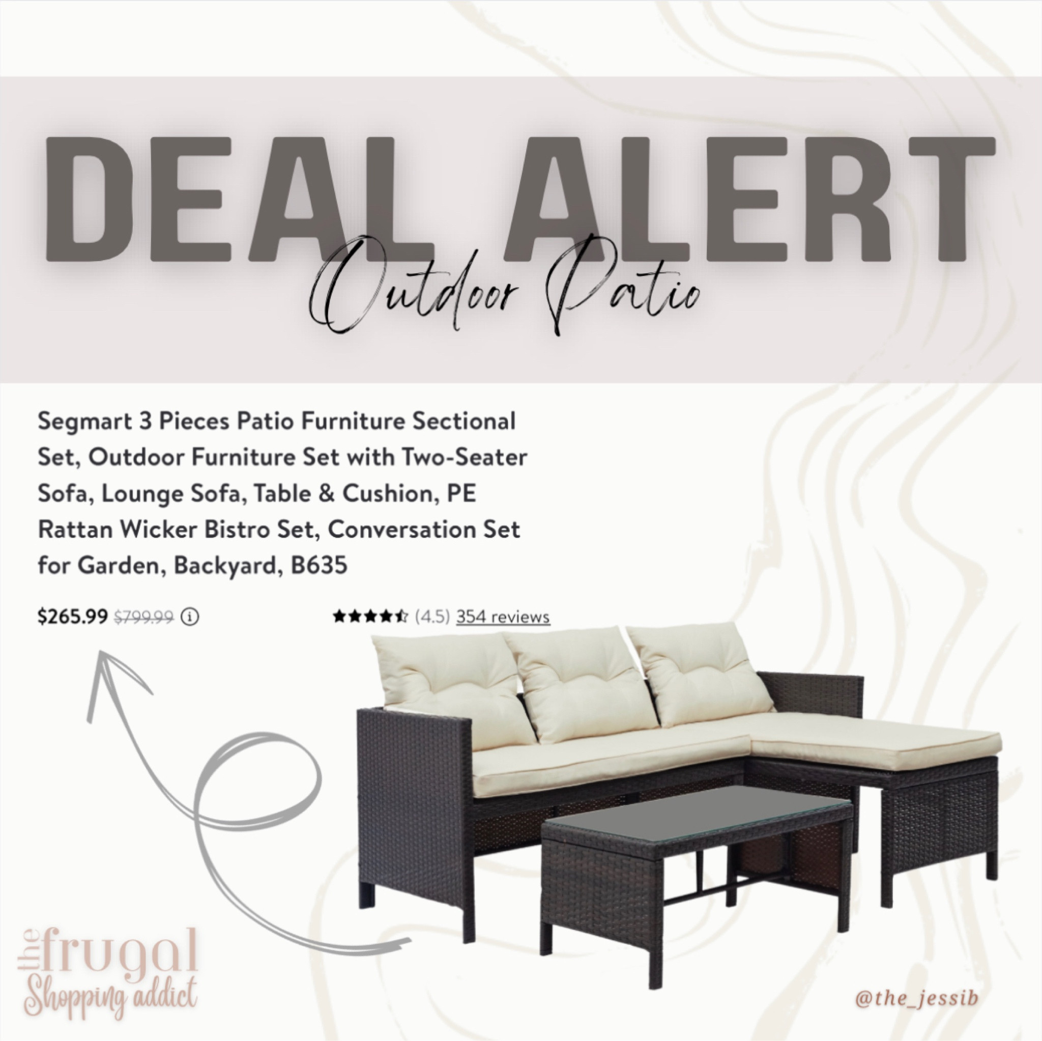 Great option for a new patio set ! 

3 Pieces Patio Furniture Sectional Set, Outdoor Furniture Set with Two-Seater Sofa — Walmart Finds ! 

#LTKsalealert #LTKFind #LTKSeasonal