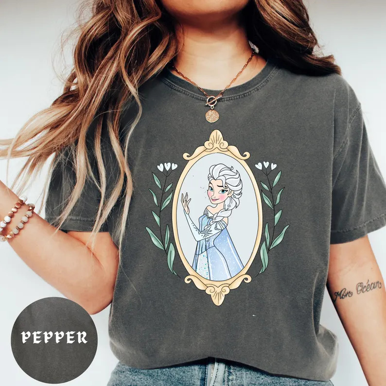Comfort Color® Disney Elsa Shirt Vintage Frozen Sweatshirt Princess Shirt Disney Trip Shirt Disn... | Etsy (US)