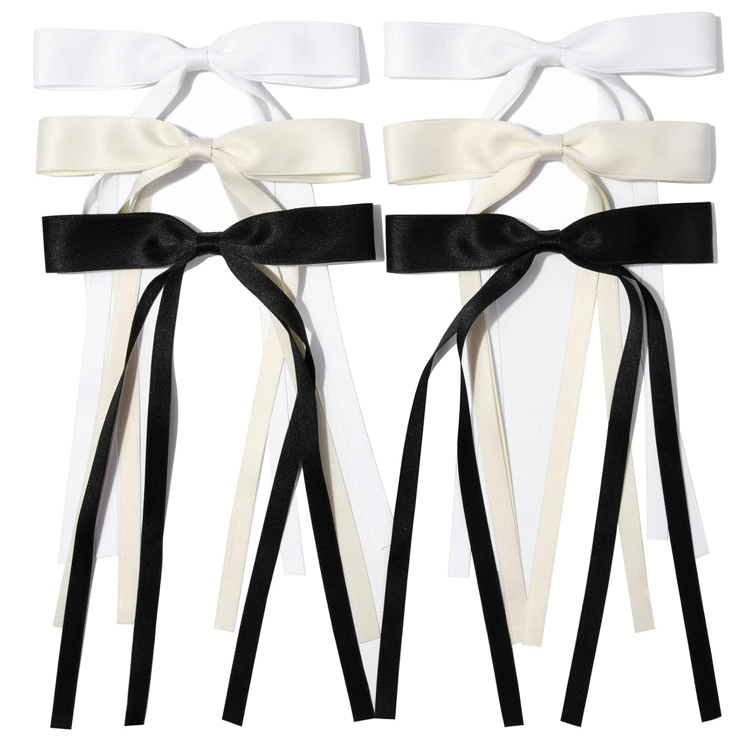 6PCS Hair Bows for Women Hair Clip Hair Tassel Hair Ribbon Ponytail Holder Accessories Slides Met... | Amazon (US)