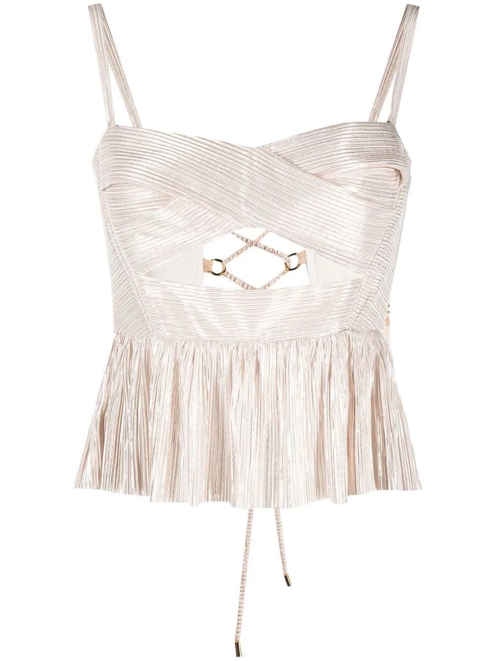 Sabina Musayev peplum-hem bustier-style Top - Farfetch | Farfetch Global