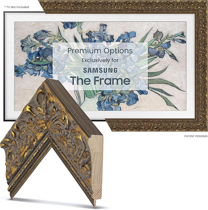 Deco TV Frames - Tuscan Gold Smart Frame Compatible ONLY with Samsung The Frame TV (43", Fits 201... | Amazon (US)