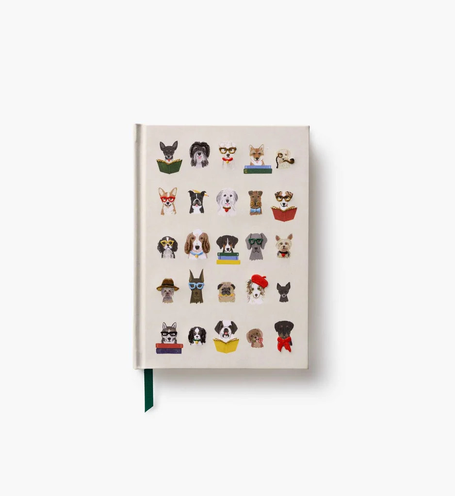 Embroidered Journal - Studious Dogs | Rifle Paper Co.