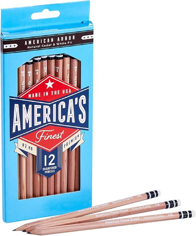 America's Finest Pre-Sharpened #2 Pencils, Made in USA, Responsibly Sourced Wood Cased, HB Graphi... | Amazon (US)