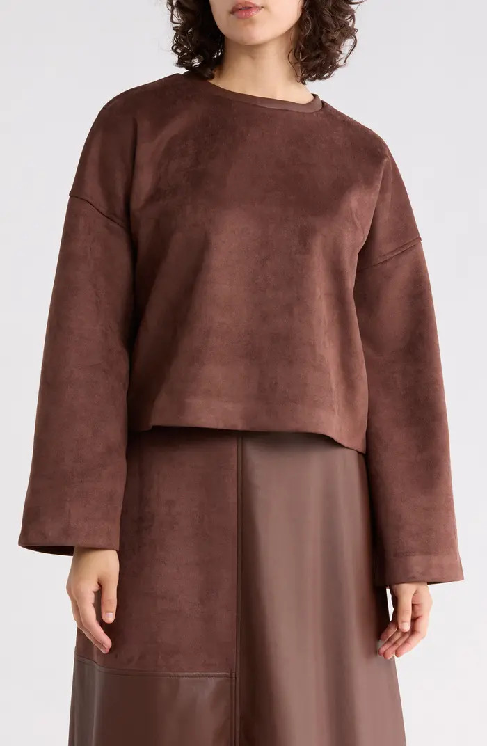 Faux Suede Pieced Top | Nordstrom Rack