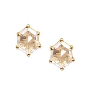 MINI HONOUR STUD EARRINGS - WHITE TOPAZ & GOLD | So Pretty Cara Cotter