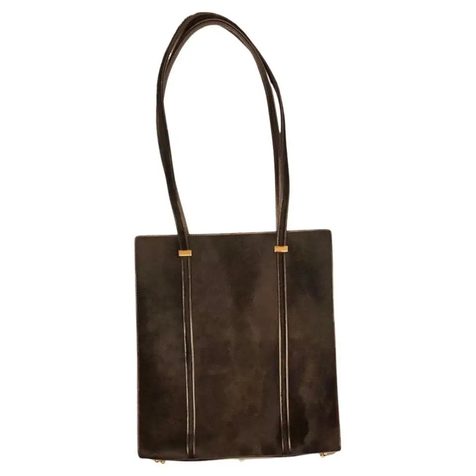 Fall 1996 Gucci by Tom Ford Brown Pony Fur Calfskin Shoulder Bag | 1stDibs