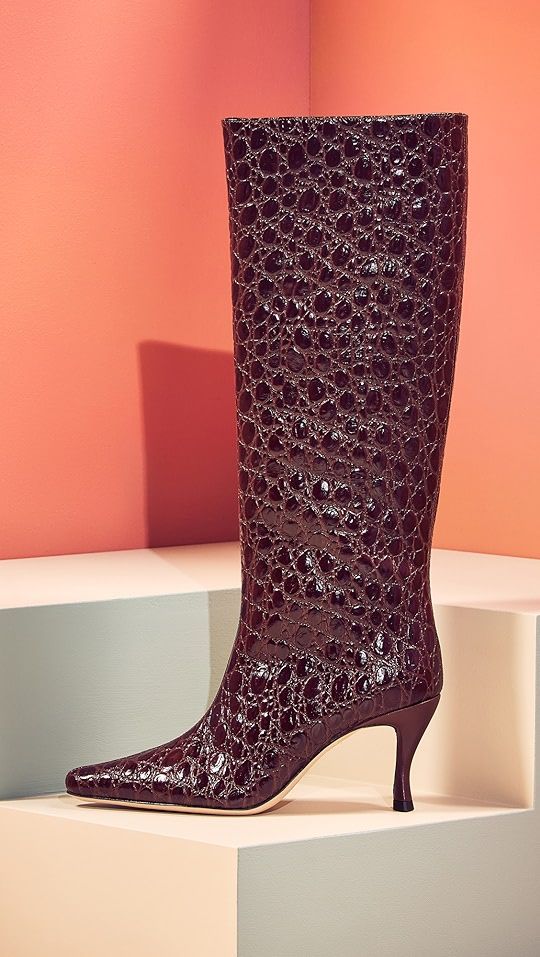 BY FAR Stevie 42 Croc Embossed Boots | SHOPBOP | Shopbop