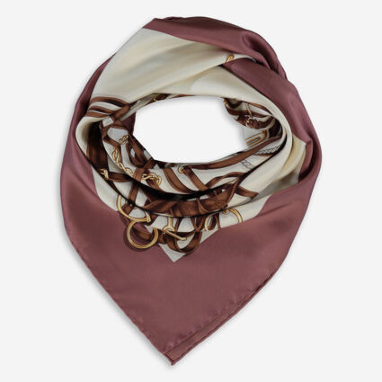 Brown Silk Scarf 90x90cm | TK Maxx
