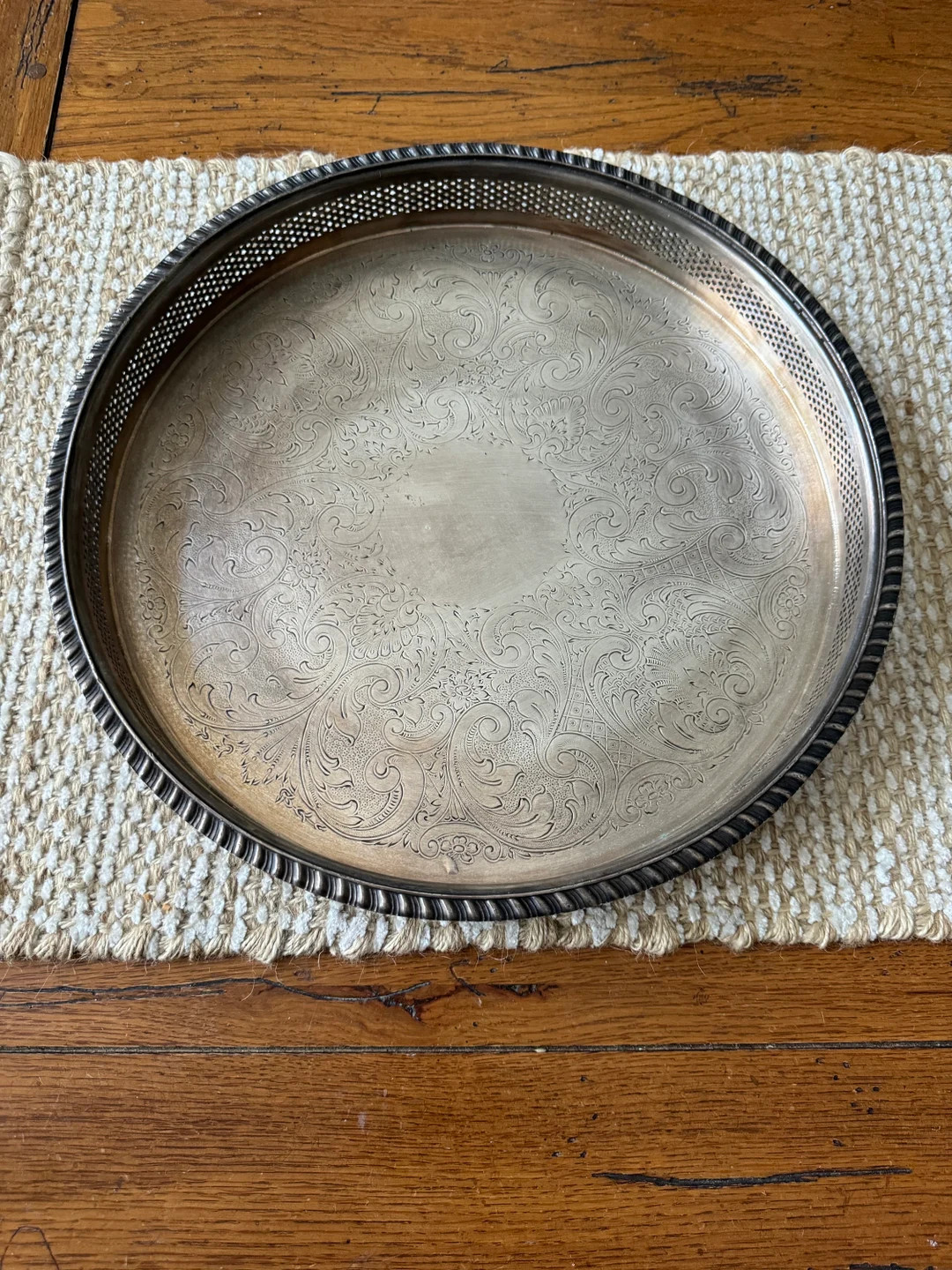 Vintage Butler's Tray Vintage Serving Tray Vintage Tea Tray Vintage Silverplate Tray Wedding Deco... | Etsy (US)