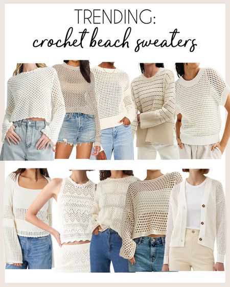 Trendy crochet beach sweaters! 

#beachsweater



#LTKfindsunder100 #LTKstyletip #LTKSeasonal