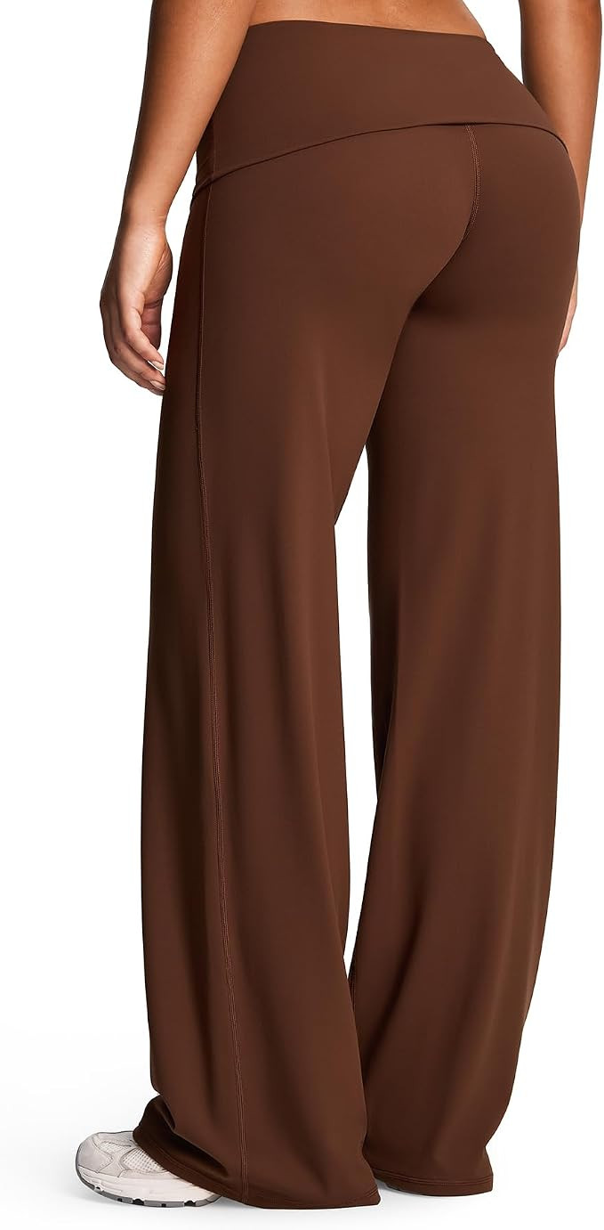Aoxjox Women's Athlenza Fold Over Waist Yoga Pants | Amazon (US)