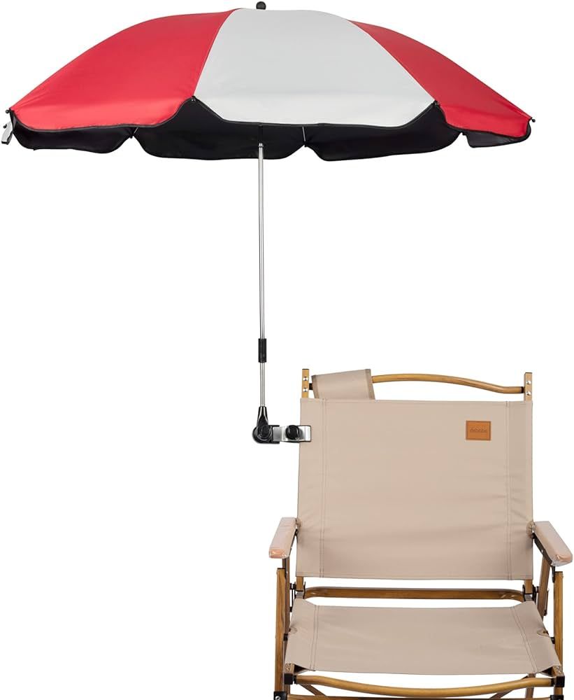 Chair Umbrella with Clamp,46 inches UPF 50+ Clip on Parasol for Patio,Beach Chairs,Strollers,Whee... | Amazon (US)