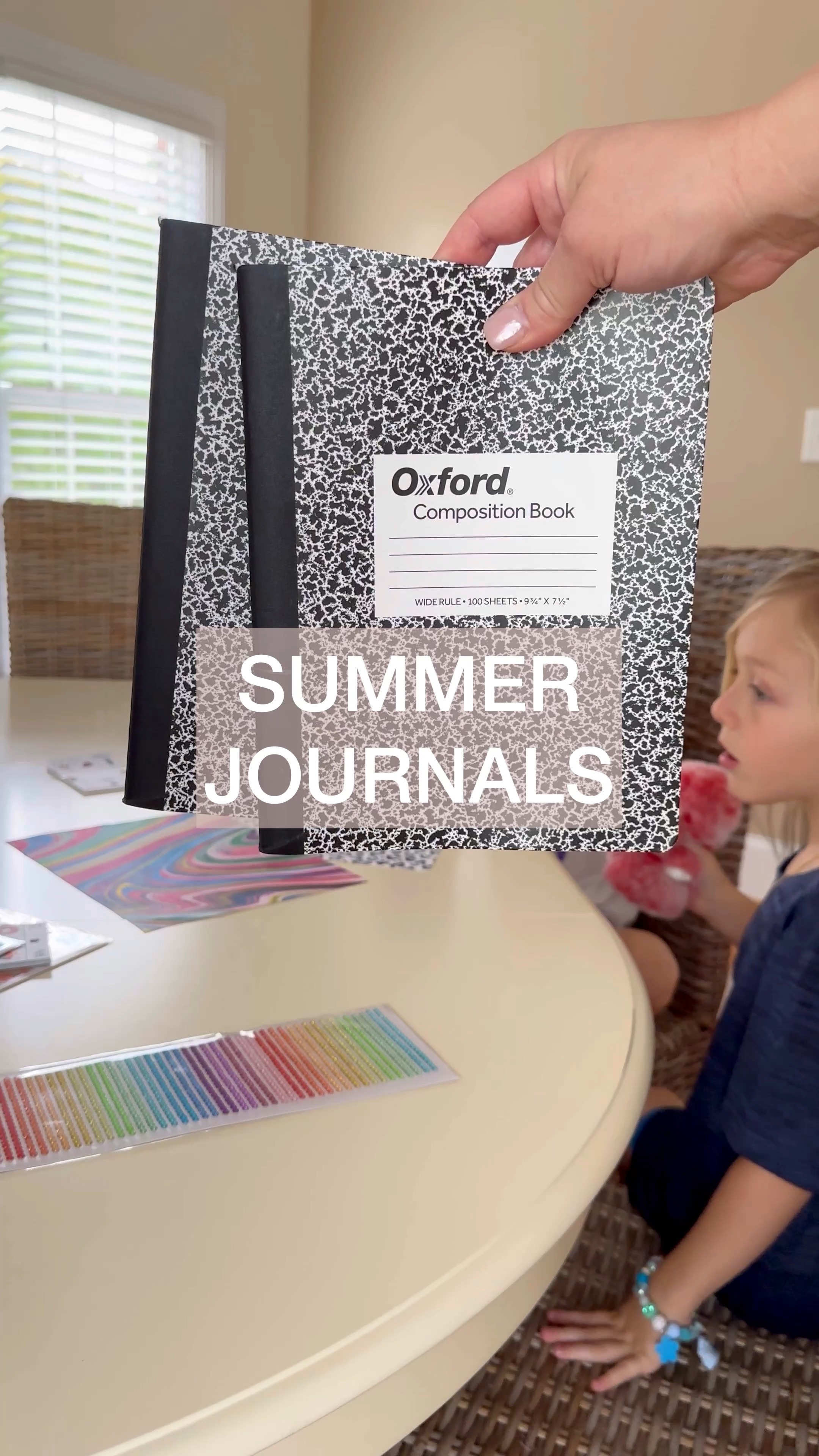 One of the first things we do after arriving at Gaga & Papa’s house is starting the kids summer journals.  My kids write a journal entry each morning at breakfast.  They use fine tip markers, colored pencils & stickers to jazz up each entry.
Summer Journaling is a great way to keep your kids working on their writing and comprehension skills throughout the summer & you are left with the cutest  keepsake!

#summer #summeractivities #summerideasforkids 

#LTKfamily #LTKhome #LTKkids