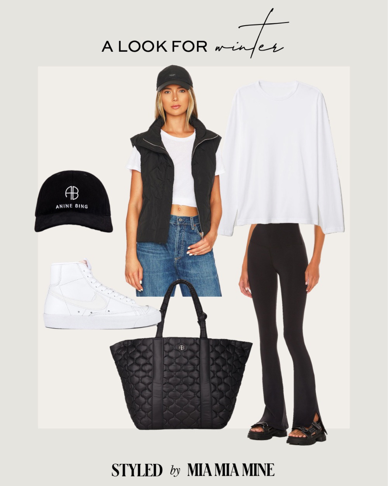 Winter outfit ideas / winter travel outfit on sale at Revolve 
Puffer vest under $100
Flared leggings
Nike blazer sneakers


#LTKsalealert #LTKtravel #LTKunder100