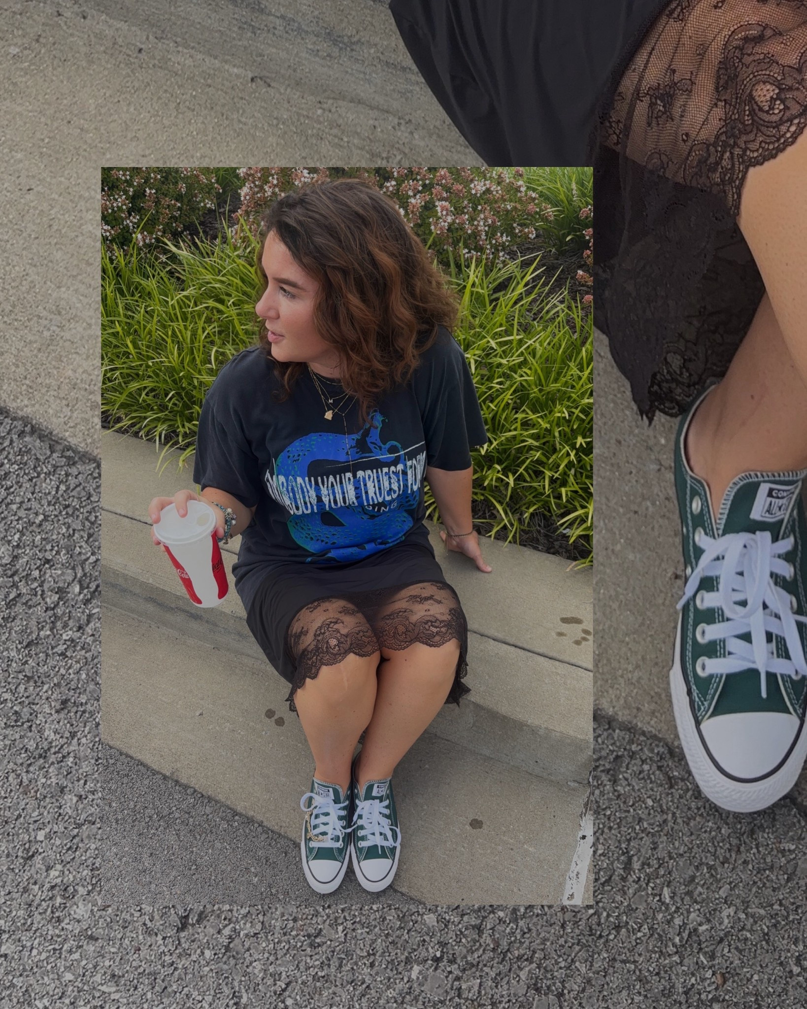 Exact graphic tee and slip are sold out but tagged similar!