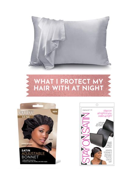I don't sleep with my hair loose or on a cotton pillowcase. Using a satin scarf or cap at night helps to keep the moisture in my hair so that when I wake up it looks and feels moisturized and soft.

A satin pillowcase is just a bonus in case my scarf slides back on my head exposing some of my hair. Plus, it's good for my skin.

These are the specific products I use to protect my relaxed hair at night.
#arelaxedgal #relaxedhairtip #nighttimehair #healthyhairtips 

#LTKbeauty