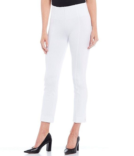 Slim Factor by Investments Ponte Knit No-Waist Ankle Pants | Dillard's