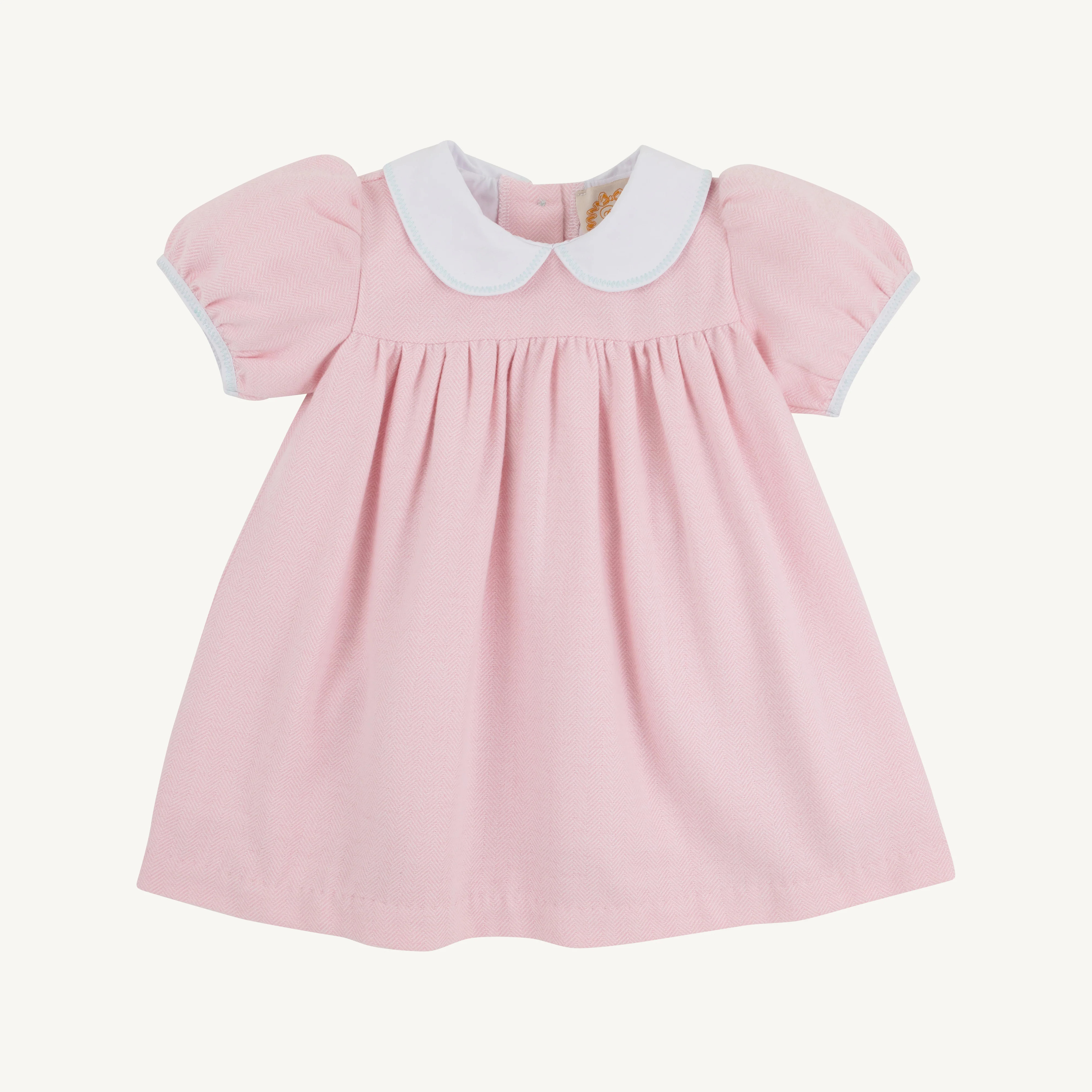 Adaire Dress - Sandpearl Pink Herringbone | The Beaufort Bonnet Company