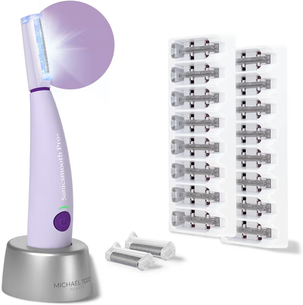 Michael Todd Beauty Sonicsmooth Pro+ Dermaplane Razor for Women Face + Eyebrow trimmer Dermaplani... | Amazon (US)