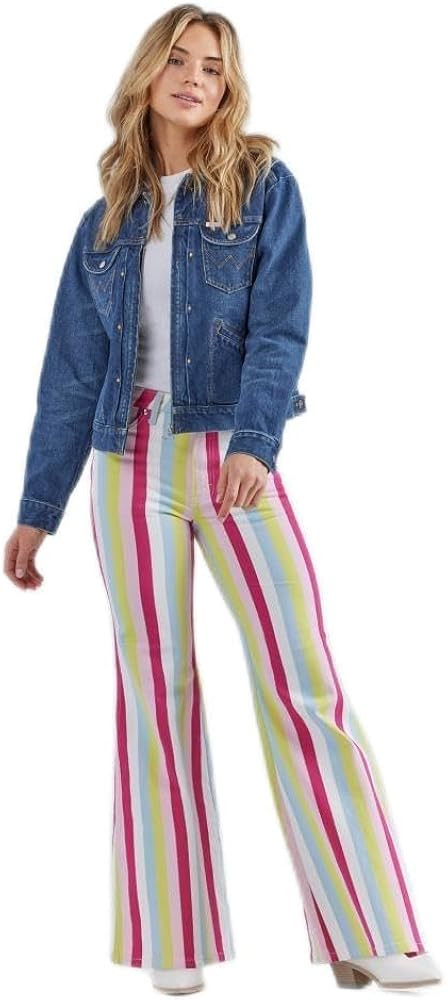 Wrangler Women's Barbie Zip Front Denim Jacket | Amazon (US)