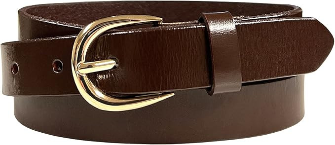 Women's Dress Skinny Fashion Belts Genuine Leather 3/4" (19mm) and 1" (25mm) wide | Amazon (US)