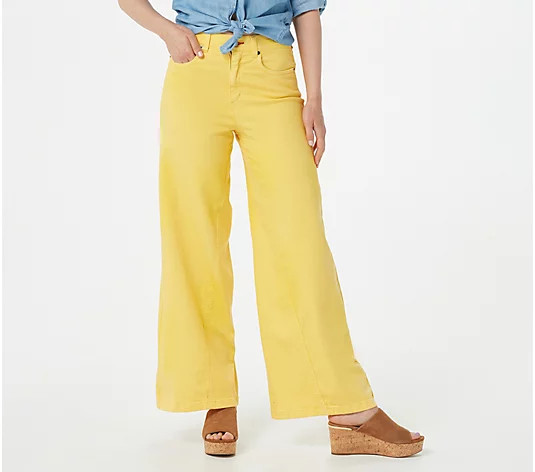 Peace Love World Regular Wide Leg Jeans - QVC.com | QVC