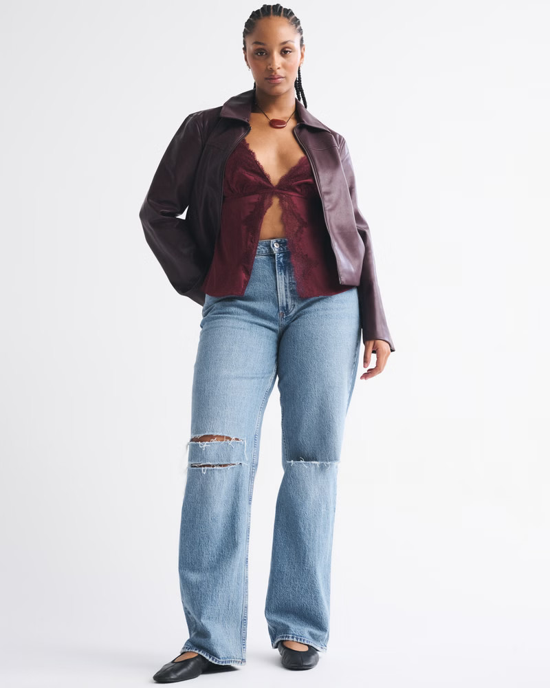 Curve Love Low Rise Baggy Jean | Abercrombie & Fitch (US)