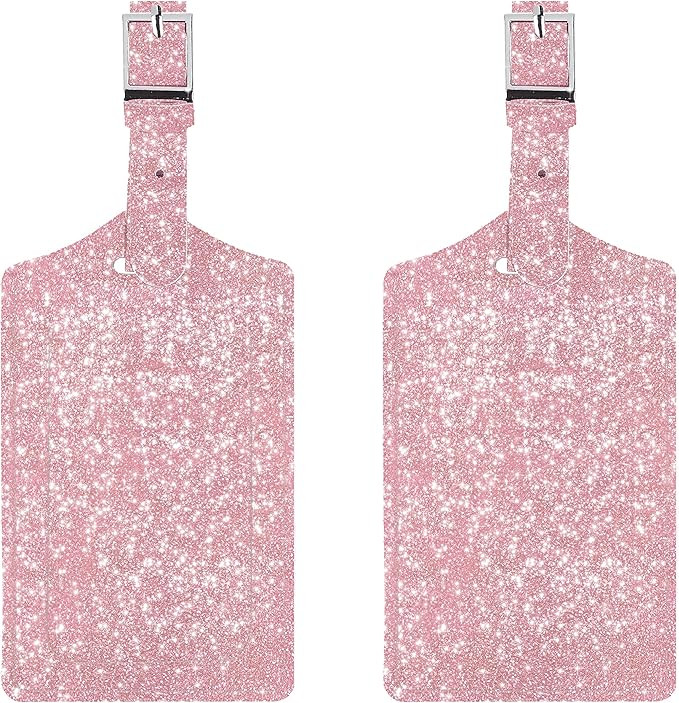 Travelambo Luggage Tag Faux Leather for Suitcase Women Kids Funny Cute | Amazon (US)