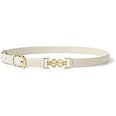 LilySilk Womens Clasp Leather Skinny Belt for Dresses Pants & Jeans, Adjustable & Stretchable Wai... | Amazon (US)