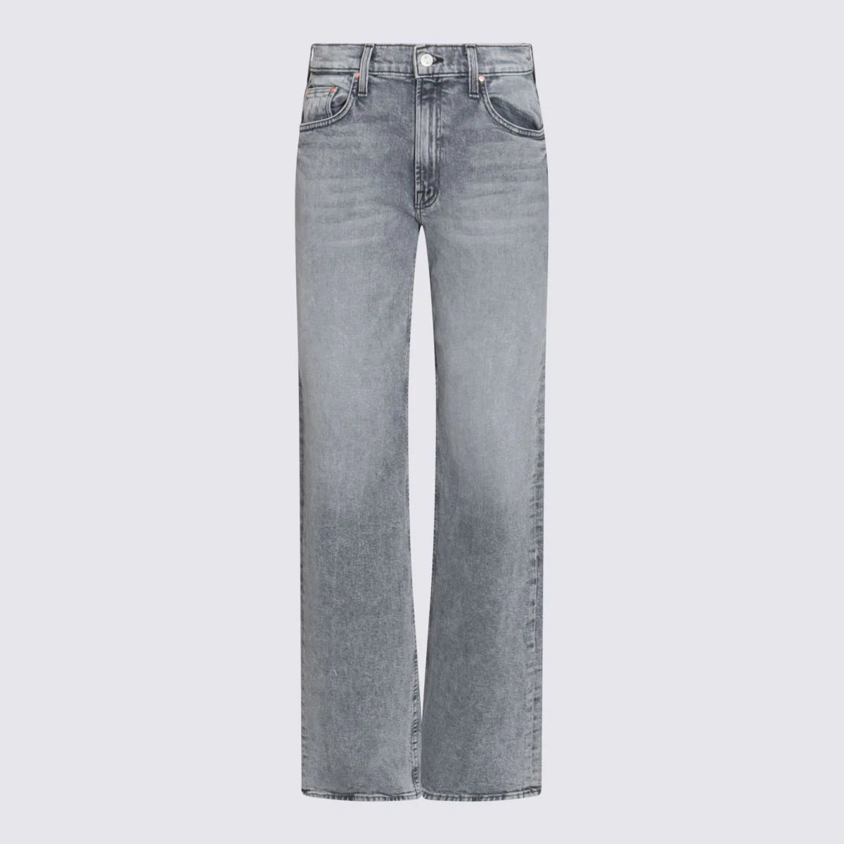 Mother Grey Cotton Denim Jeans | Baltini