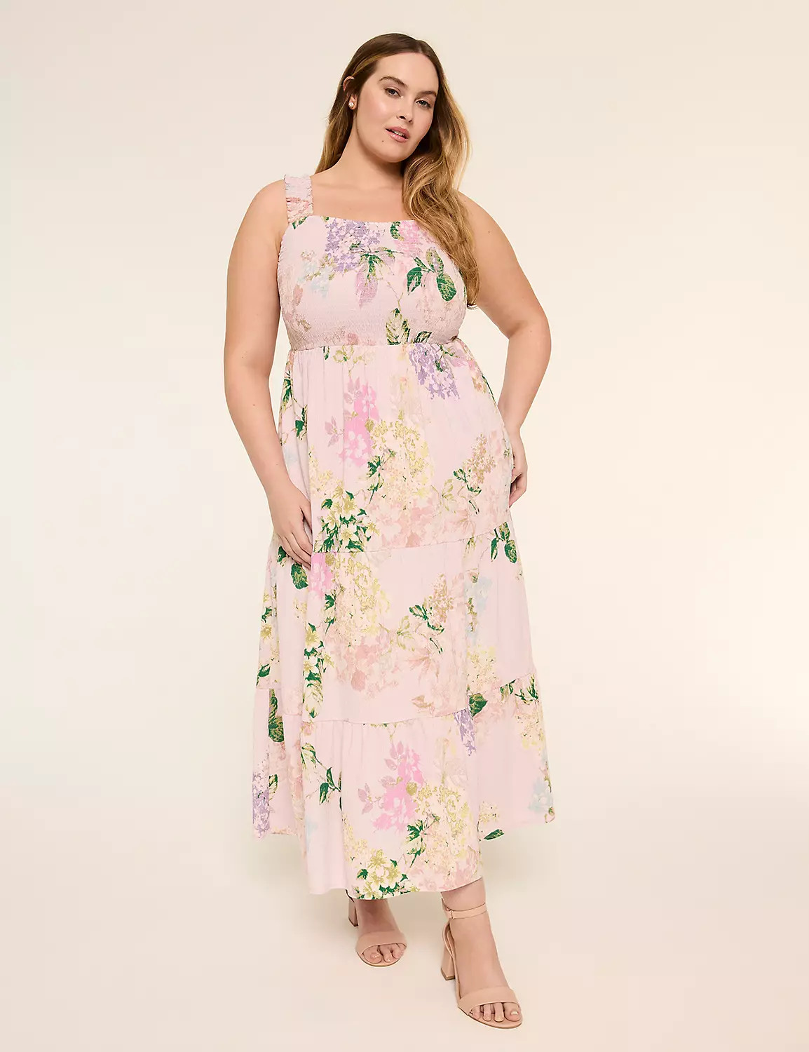 Ruffle-Strap Tiered Midi Dress | Lane Bryant (US)