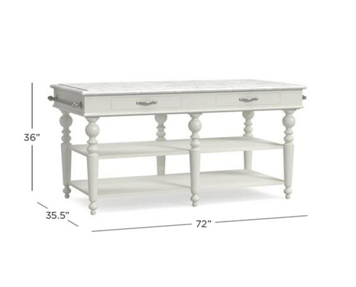 Larkspur Marble-Top Kitchen Island | Williams-Sonoma