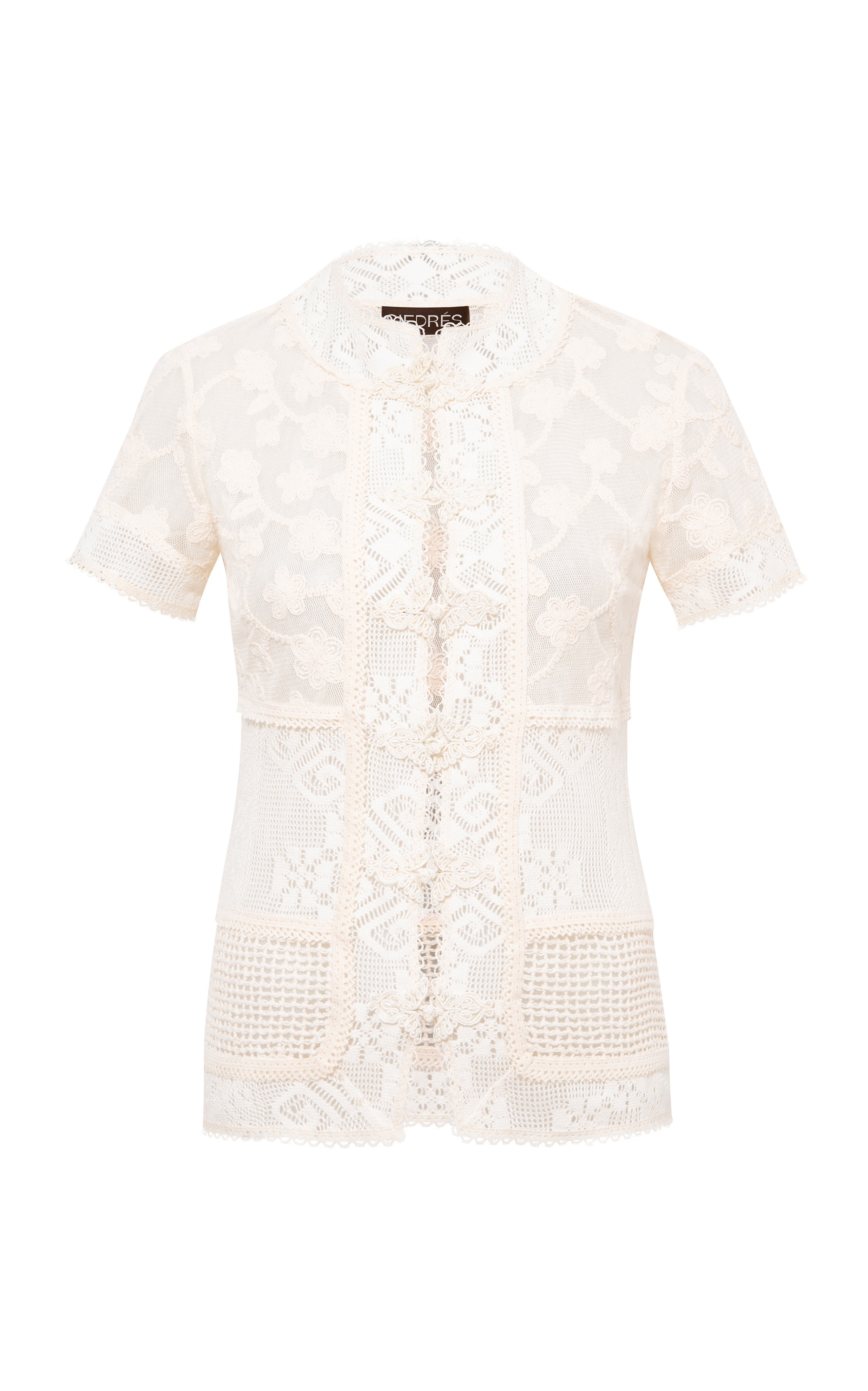 Syrine Lace Patchwork Cotton Top | Moda Operandi (Global)