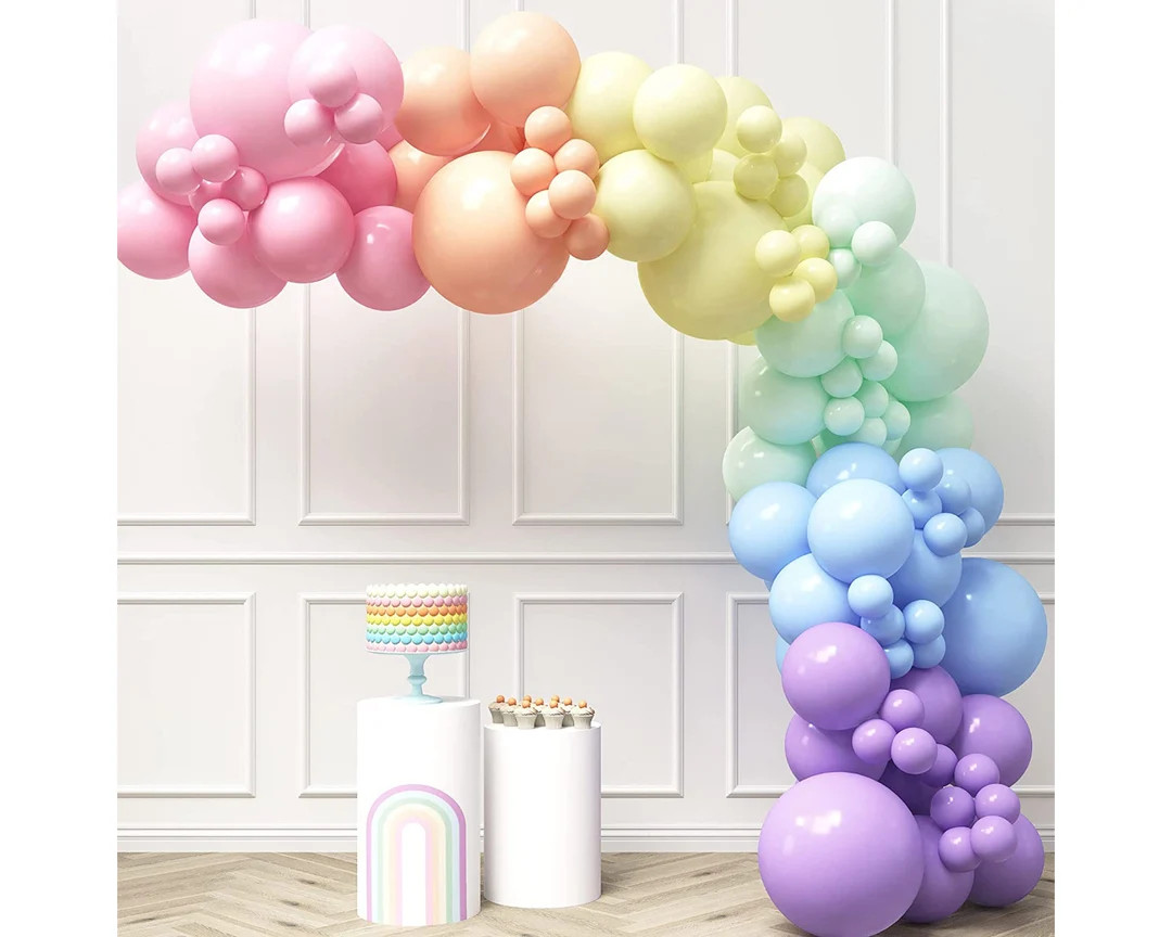 Rainbow Balloon Arch Kit – 140PCS Assorted Color Balloon Garland, Colorful Fiesta Carnival Circ... | Etsy (US)