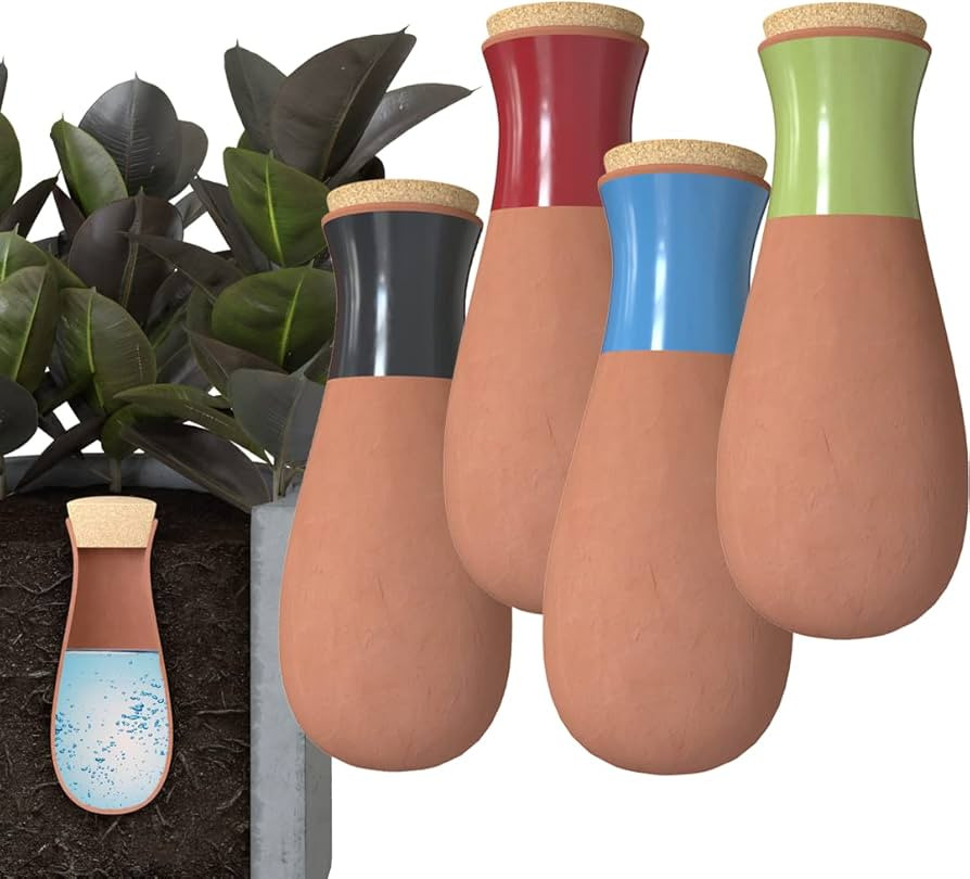 SmartiLiving 4 Plant Watering Globes - Extra Large Easy-Refill Week Waterer System with Top Reser... | Amazon (US)