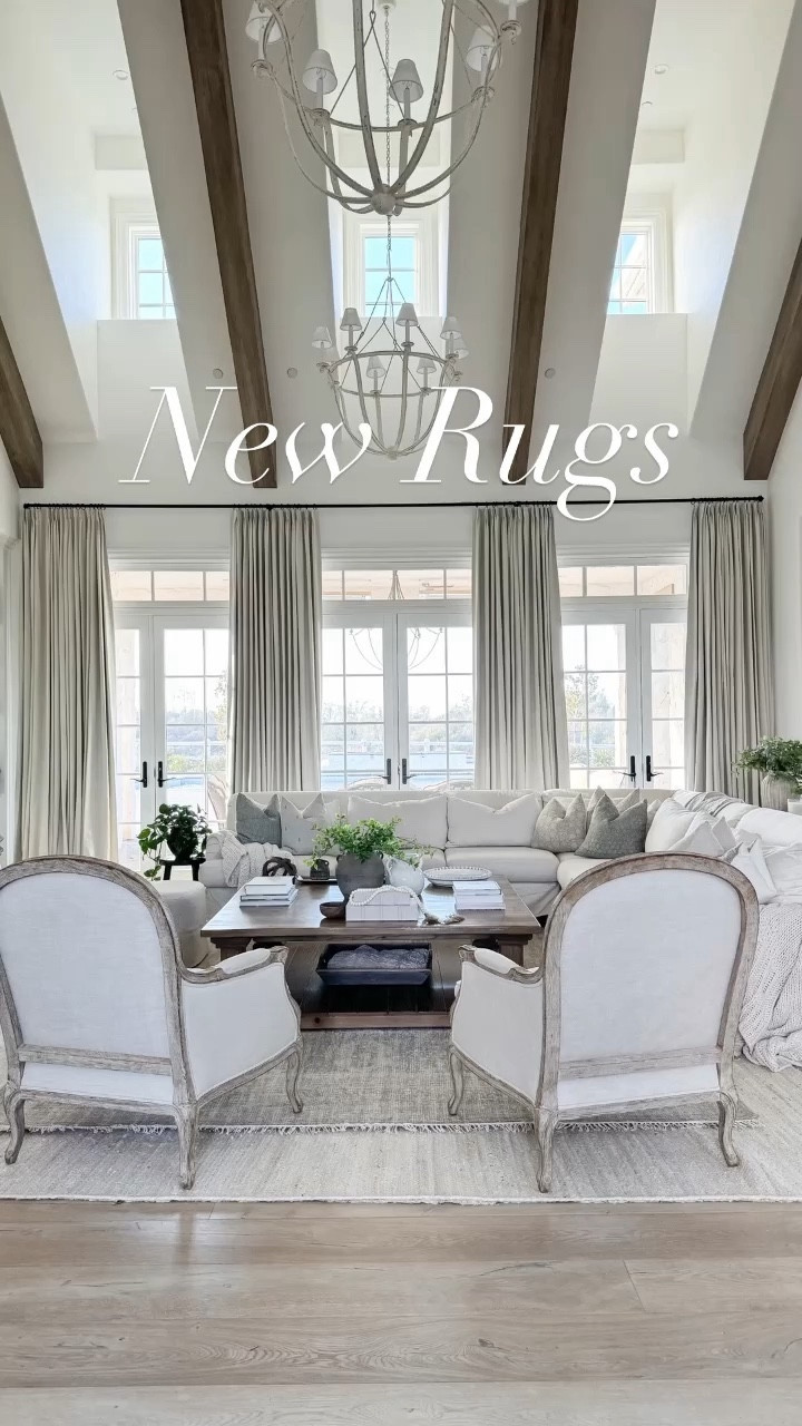 So excited about my new rugs in my family room!  I layered a beautiful hand knotted rug with fringe over a jute braided rug!  I’ve included my curtains, curtain rod, lighting, and furniture that I can!

#LTKfamily #LTKhome