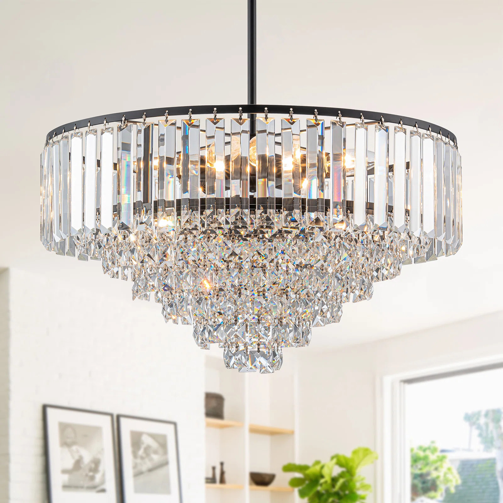 Modern 4-Tier Crystal Chandelier | Wayfair North America