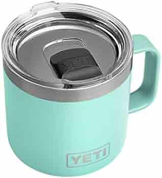 YETI Rambler 14 oz Mug, Vacuum Insulated, Stainless Steel with MagSlider Lid, Seafoam | Amazon (US)