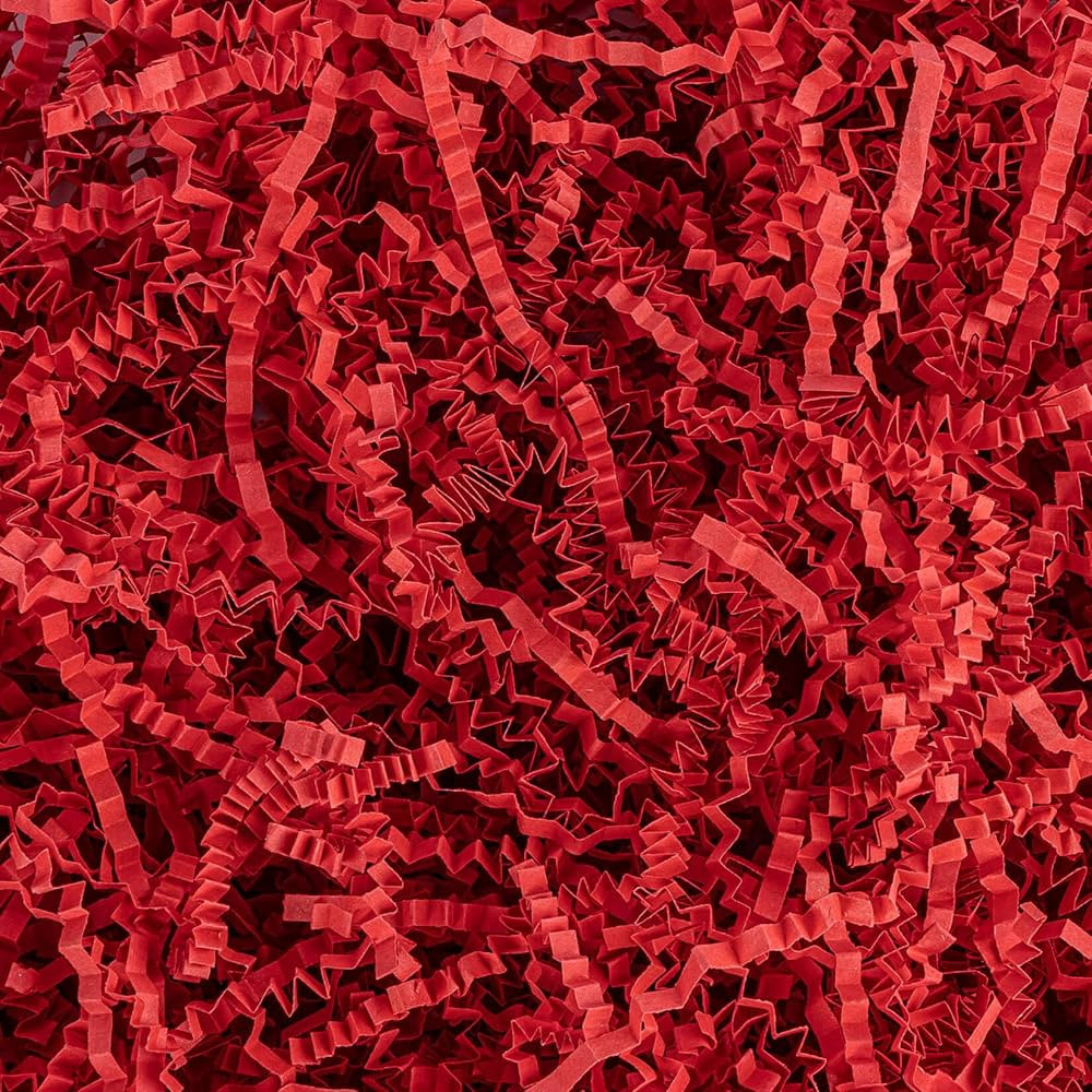 Sukh 4.9OZ Christmas Red Crinkle Cut Paper - Reusable Paper Shred Filler as Confetti Paper Stuffi... | Amazon (US)