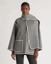 Double-Faced Merino Wool Scarf Coat | Quince