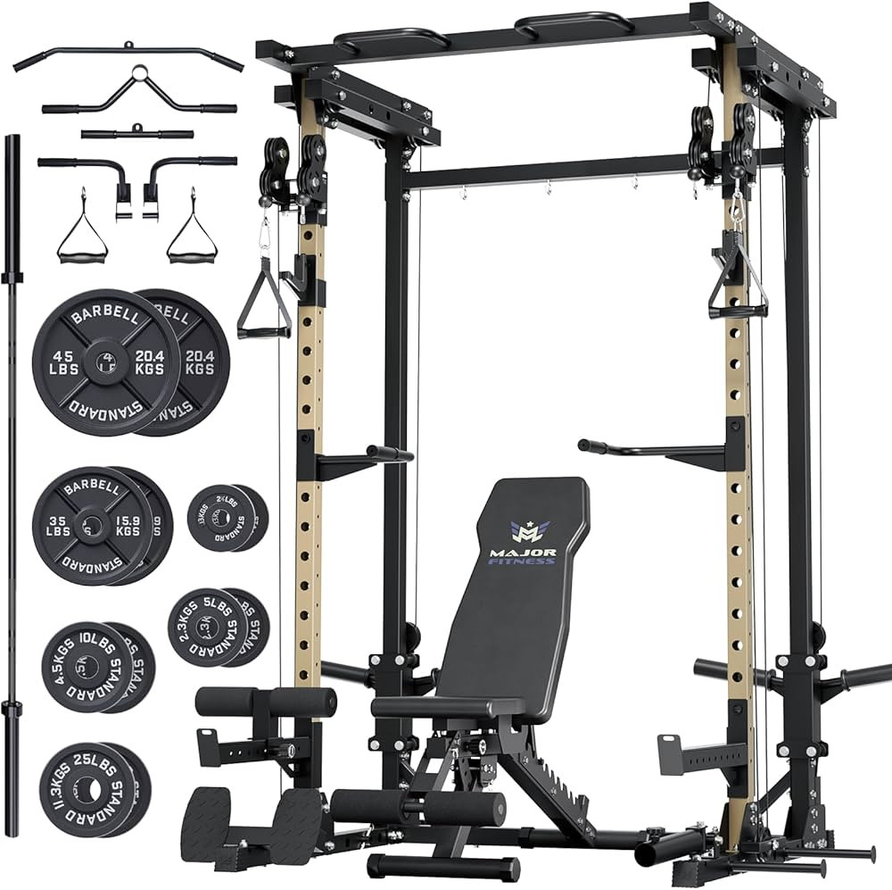 MAJOR FITNESS Drone3 Power Cage - Multi-Function Power Rack for Home Gym, Squat Rack with Pull-up... | Amazon (US)
