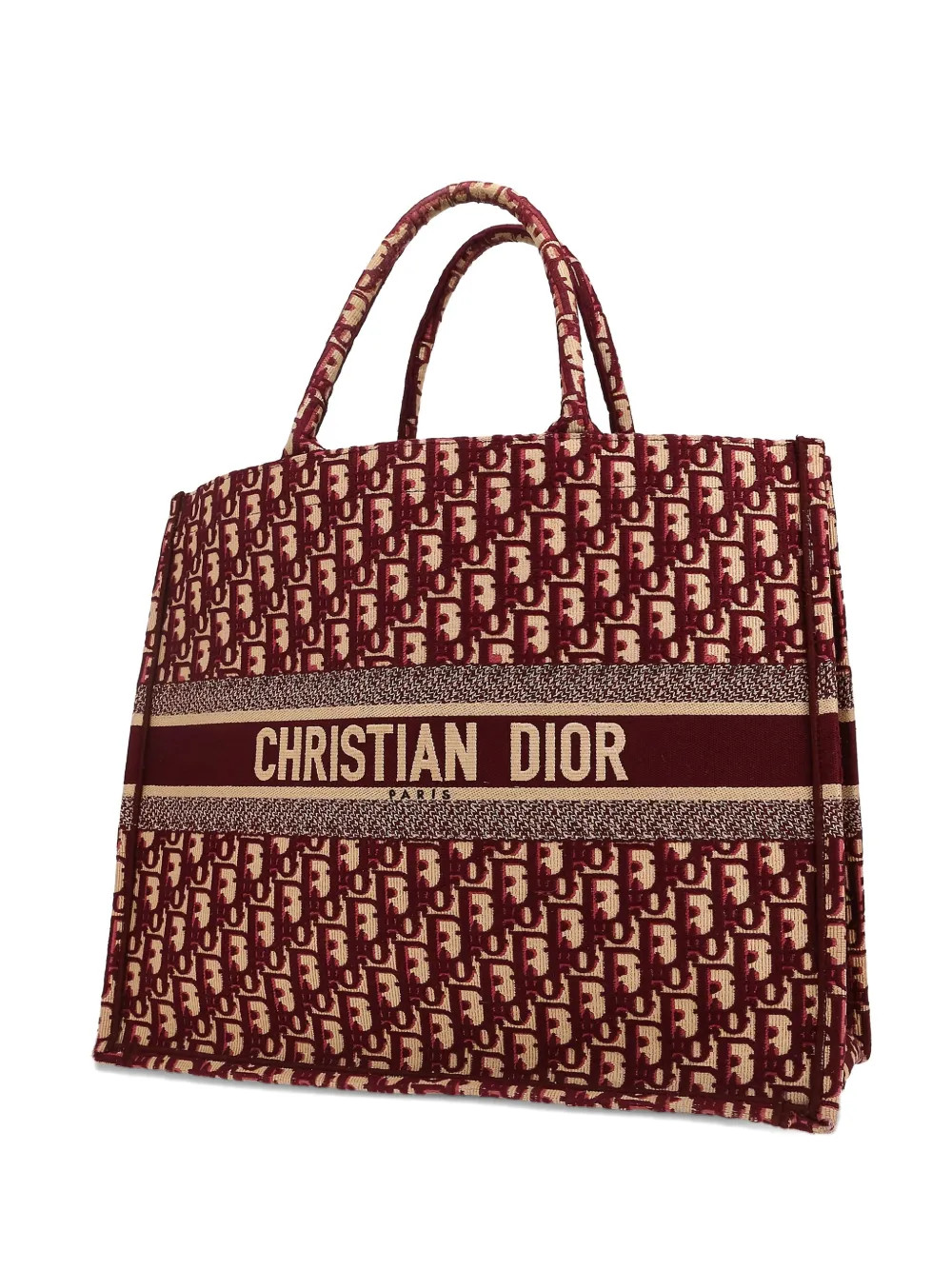 Christian Dior Pre-Owned 2020s Book Tote Monogram double-handles Handbag | Red | FARFETCH PH | Farfetch Global