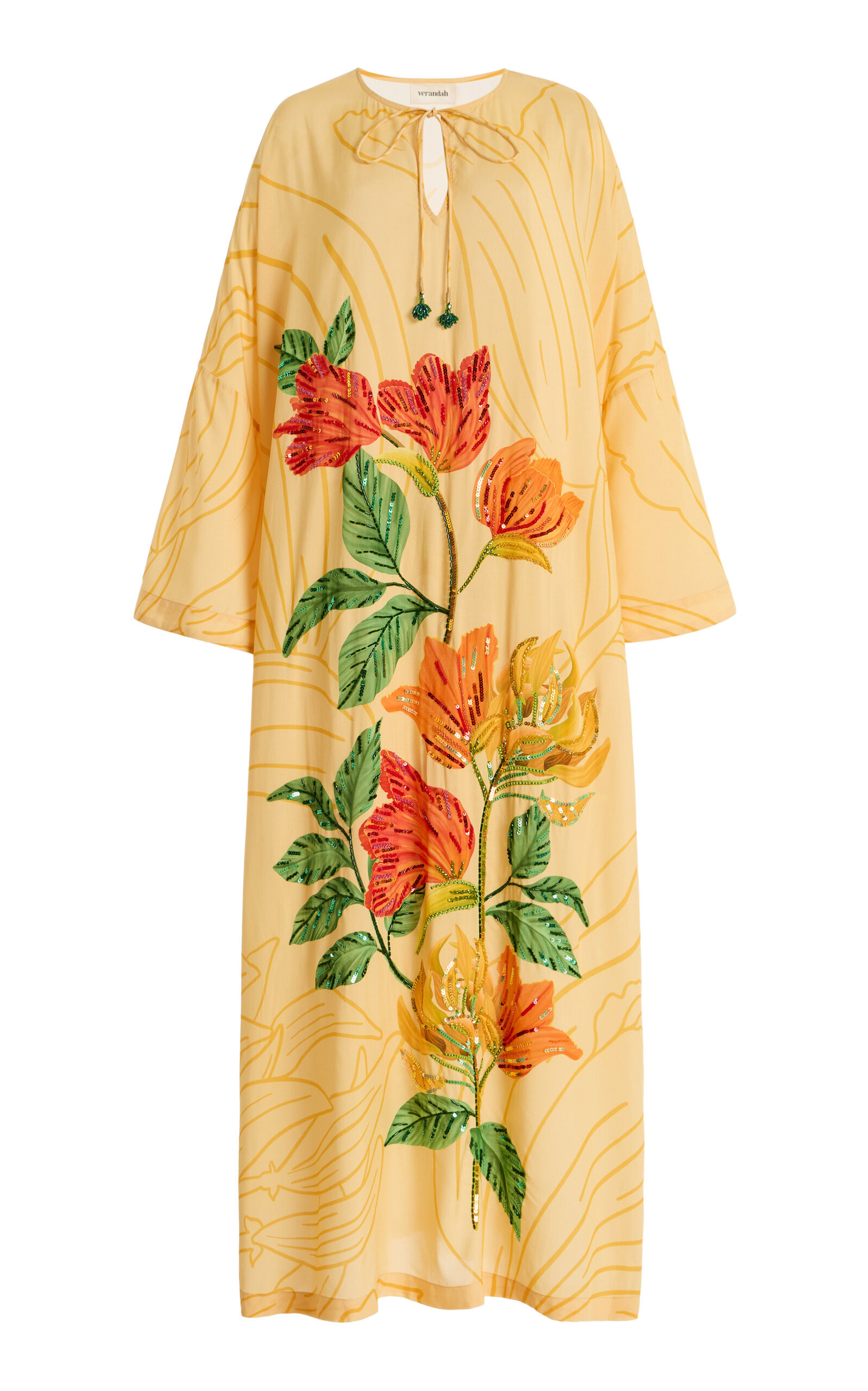 VERANDAH Exclusive Embellished Viscose Kaftan Dress - Moda Operandi | Moda Operandi (Global)