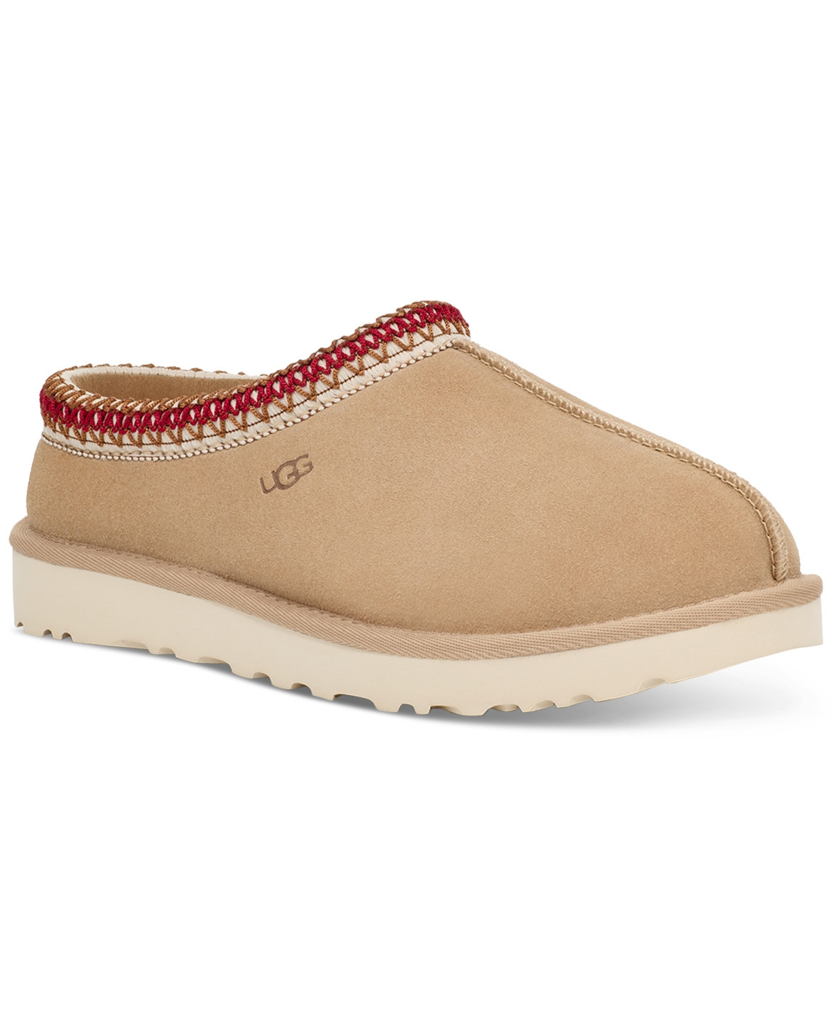 Ugg Women's Tasman Slippers - Sand/ Dark Cherry | Macy's