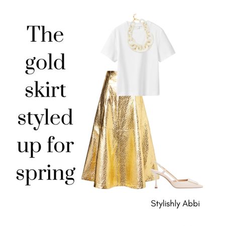 Good skirt styled up for spring. 

#LTKfindsunder100 #LTKstyletip