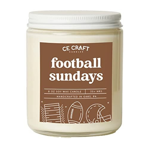 CE Craft - Football Sunday Candle - Football Themed Candle, Gift for Dad, Gift for Son, Football Gift, Football Themed Candle, Gift for Him, Her | Amazon (US)