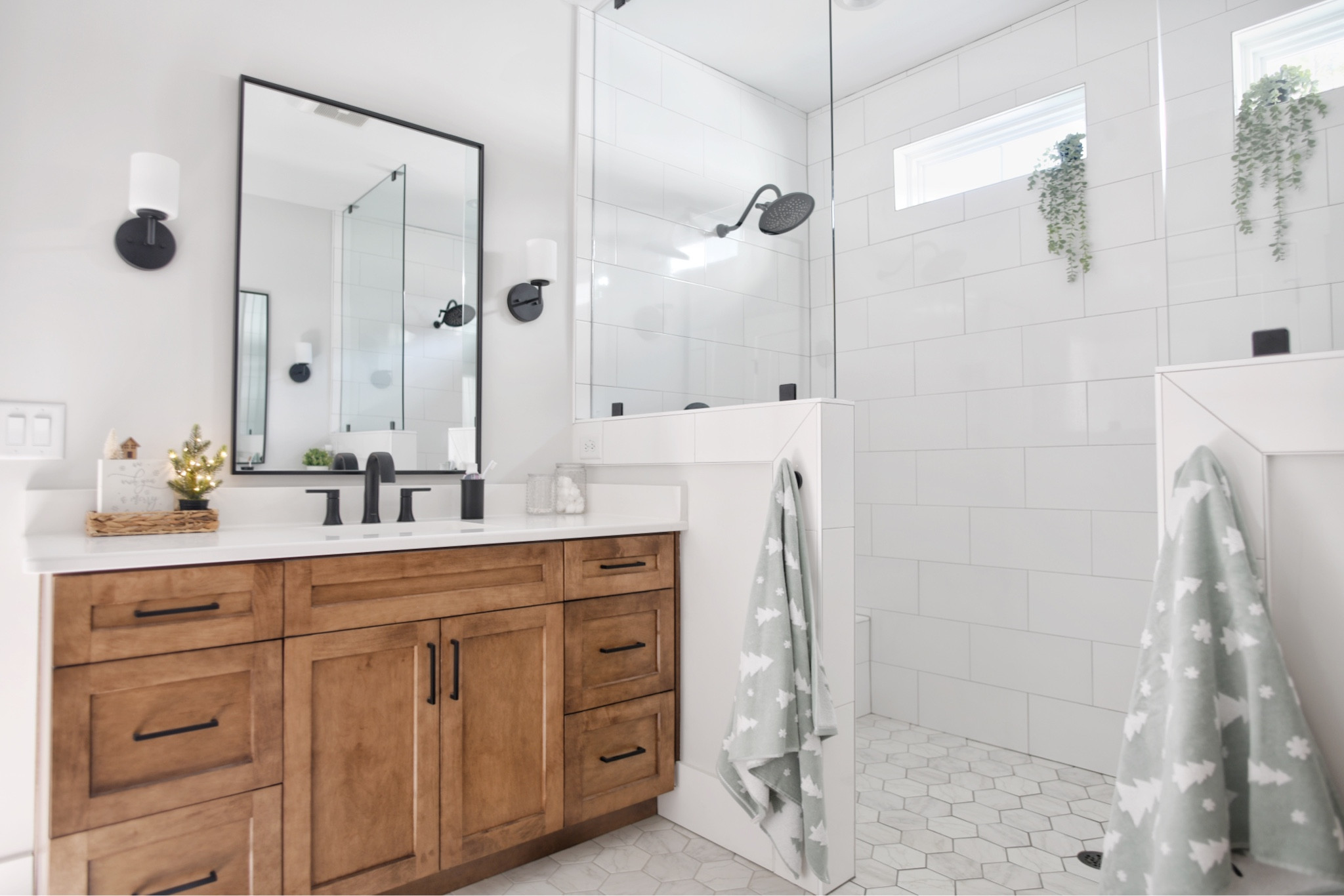 Holiday bathroom. 

Mirror, lights, faucet.

#LTKhome #LTKHoliday #LTKSeasonal