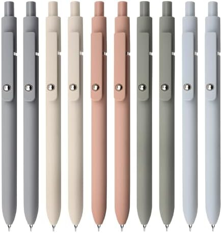 Gel Pens, 10Pcs 0.5mm Black Ink Pens Fine Point Smooth Writing Pens, High-End Series Retractable ... | Amazon (US)