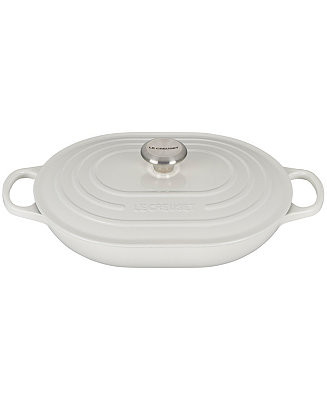 Enameled Cast Iron 3.75-Qt. Oval Casserole with Lid | Macy's